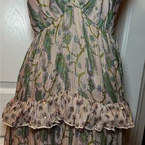 Floral Paisley Dress with Ruffle Hem